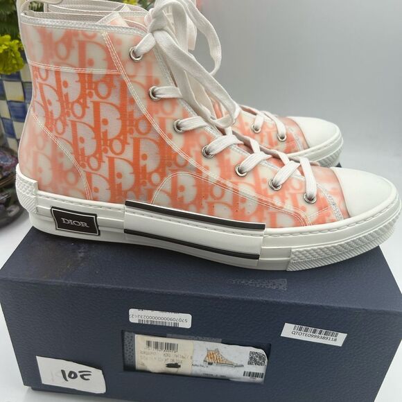 Men's Dior B 23 high top oblique sneakers size 45 made in Italy - Picture 11 of 13